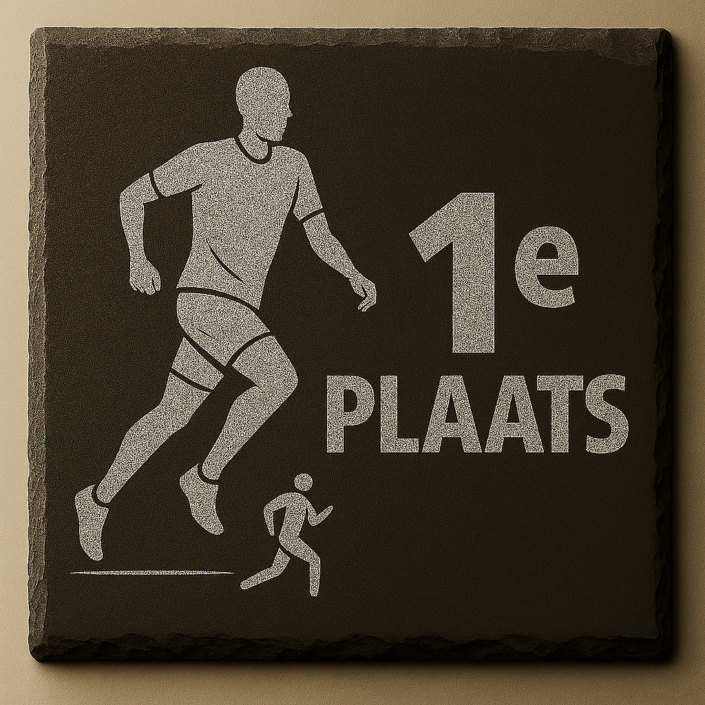 Sportprijs Leisteen tegel 10 × 10 cm