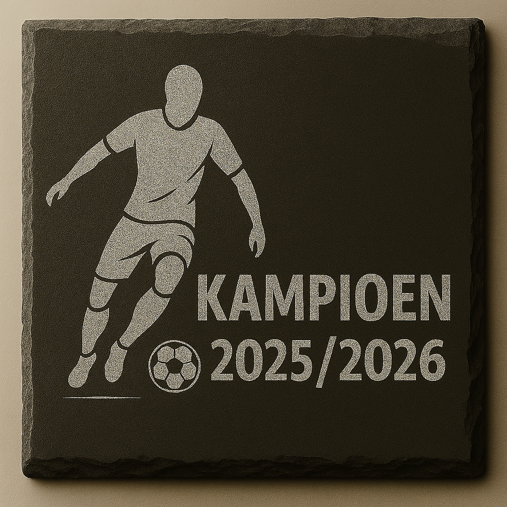 Sportprijs Leisteen tegel 10 × 10 cm